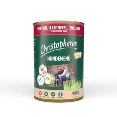 tests-Christopherus Hundemenü mit Rentier, Kartoffel und Zucchini-Bild