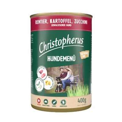 tests-Christopherus Hundemenü mit Rentier, Kartoffel, Zucchini-Bild