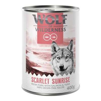 tests-Wolf of Wilderness Adult - mit frischem rotem Fleisch Scarlet Sunrise: Schwein, Lachs und Thunfisch-Bild