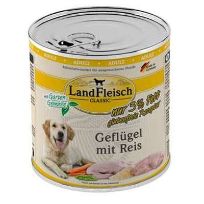 tests-LandFleisch Dog Classic Geflügel mit Reis-Bild