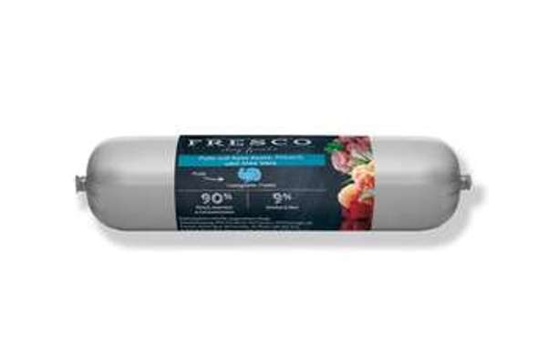 tests-FRESCO Die BARF Wurst CompleteMenü Pute mit Rote Beete Pfirsich und Aloe Vera-Bild