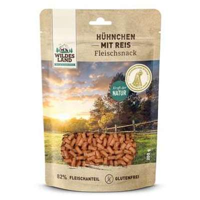 tests-Wildes Land Hühnchen mit Reis | Fleischsnacks-Bild