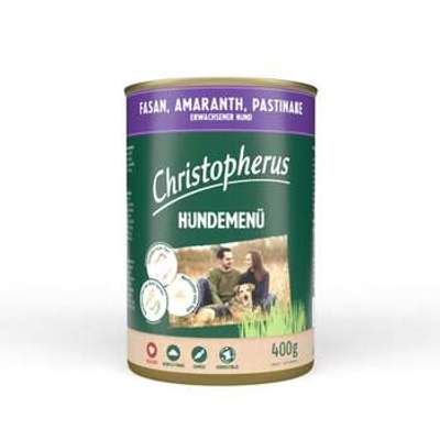 tests-Christopherus Hundemenü mit Fasan, Amaranth und Pastinake-Bild
