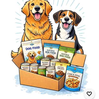 Großes Paket für Hunde, Leckerlies, Kauteile, Trockenfutter, Nassfutter-Beitrag-Bild