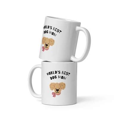 %{de_profession_title}-World's Best Dog Mom –  Kaffeetasse-Bild