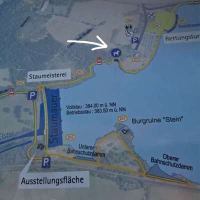 Hundestrand-Hundestrand Talsperre Pirk-Bild
