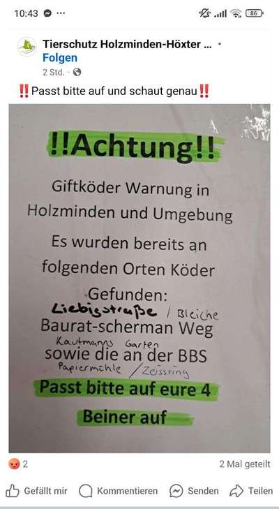 Giftköder-Möglicherweise Giftköder-Bild