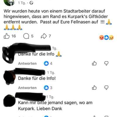 Giftköder-Giftköder am Rande des Kurparks-Bild