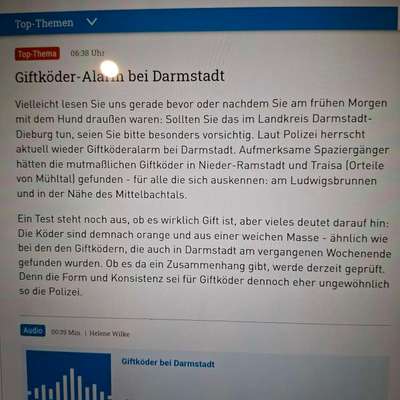 Giftköder-Giftköder-Alarm-Bild