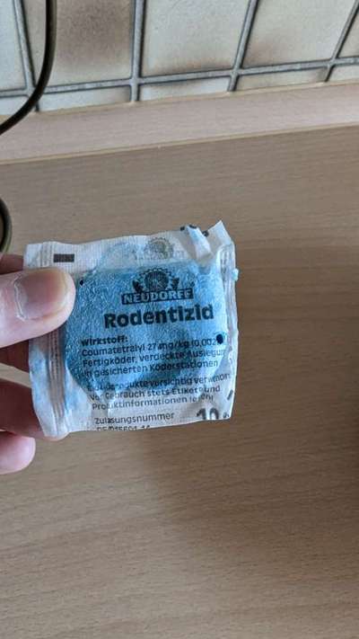 Giftköder-Päckchen mit Rattengift-Bild