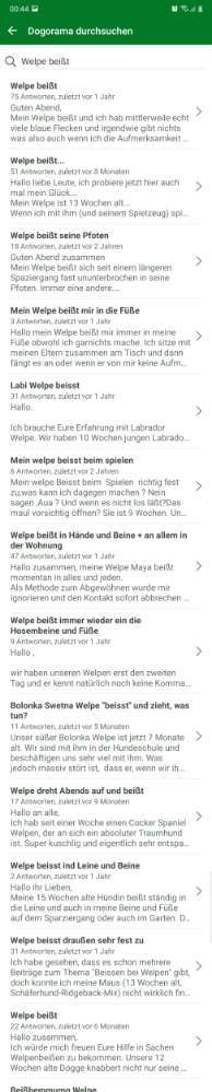 Welpe beißt und bellt einen an-Beitrag-Bild