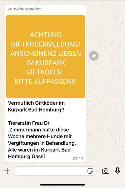 Giftköder-Achtung Giftköder-Bild