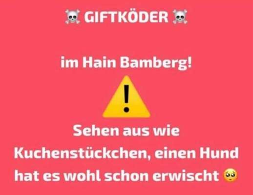 Giftköder-Giftködermeldung für Hainpark-Bild