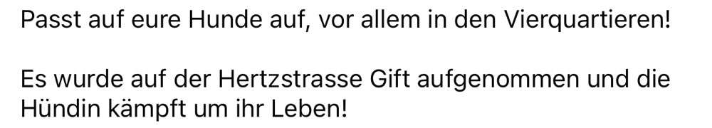 Giftköder-Gift auf der Hertzstraße-Bild