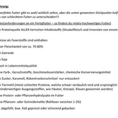 Kotmenge variiert je nach Futter-Beitrag-Bild