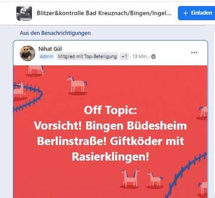 Giftköder-Köder mit Rasierklingen-Bild