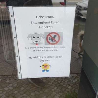 Giftköder-Androhung Giftköder-Bild