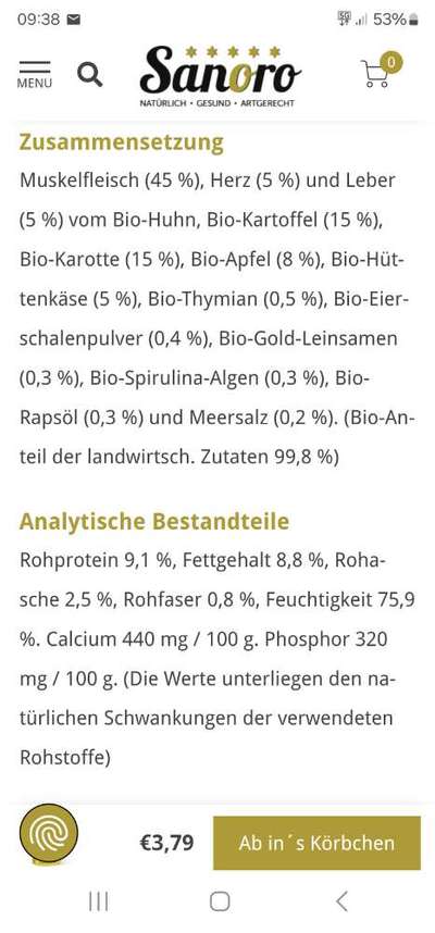 Hochwertiges / Bedarfsgerechtes Nassfutter (ohne Barfen), welches nur?-Beitrag-Bild