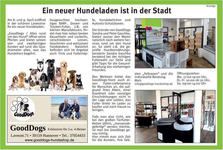 Hundeauslaufgebiet-GoodDogs Hundeshop-Bild