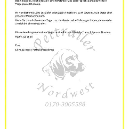 Hundeauslaufgebiet-Lilly Spürnase Pettrailer Nordwest-Bild