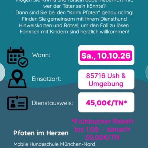 Hundeauslaufgebiet-Pfoten im Herzen - mobile Hundeschule München Nord-Bild