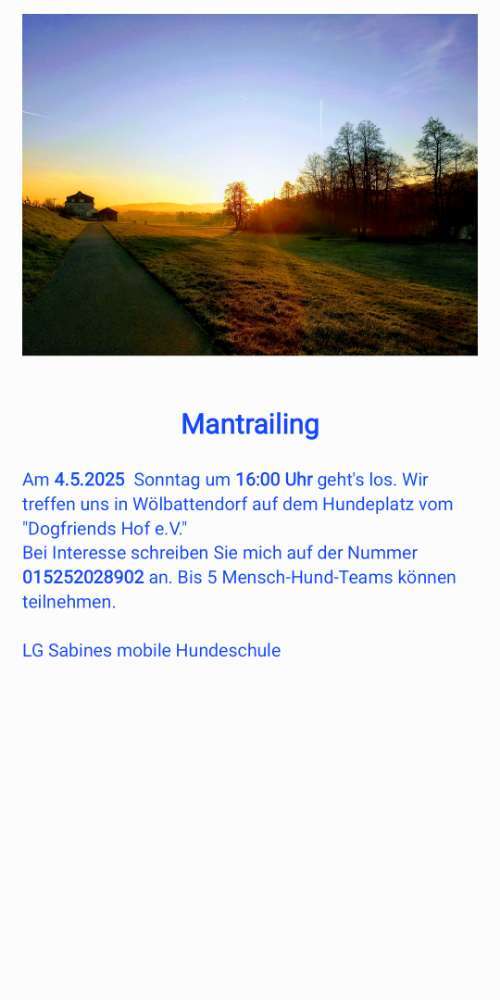 Hundeauslaufgebiet-Sabines mobile Hundeschule-Bild