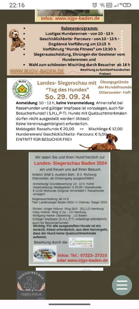 Hundeauslaufgebiet-Hundefreunde Otterweier-Haft in der LG Baden im IRJGV IDG e.V.-Bild