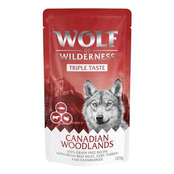 tests-Wolf of Wilderness Adult Triple Taste Canadian Woodlands - Rind, Kabeljau, Truthahn-Bild