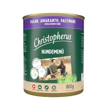 tests-Christopherus Hundemenü mit Fasan, Amaranth, Pastinake-Bild