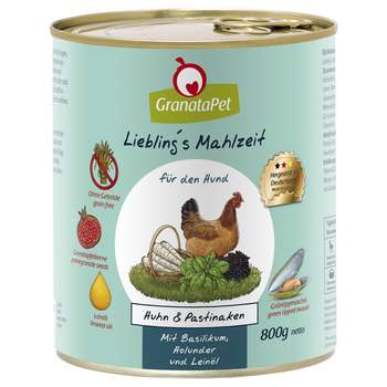 tests-GranataPet Liebling's Mahlzeit - Huhn mit Pastinaken, Basilikum, Holunder & Leinöl-Bild