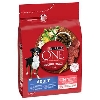 tests-Purina One Medium/Maxi Adult Rind & Reis-Bild