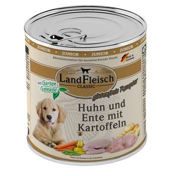 tests-LandFleisch Dog Classic Junior Huhn, Ente & Kartoffeln-Bild