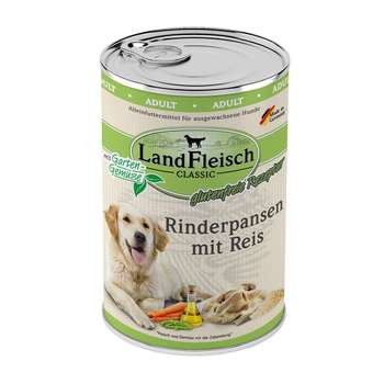 tests-LandFleisch Dog Classic Rinderpansen mit Reis-Bild