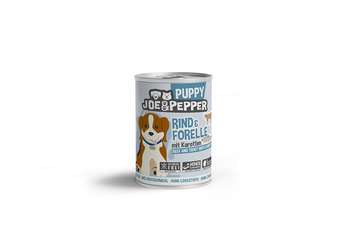 tests-Joe & Pepper Puppy Rind & Forelle mit Karotten-Bild