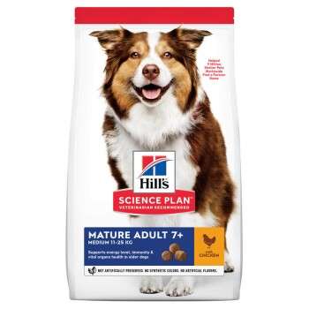 tests-Hills Hill's Science Plan Mature Adult 7+ Senior Huhn-Bild