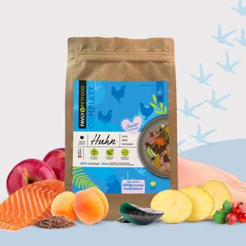 tests-FAVLY Petfood Junior Trockenfutter Huhn mit Lachs, Apfel & Leinsamen-Bild