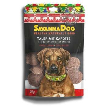 tests-SavannaDog vom südafrikanischen Strauß Taler mit Karotte-Bild