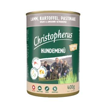 tests-Christopherus Hundemenü Junior mit Lamm, Kartoffel, Pastinake-Bild