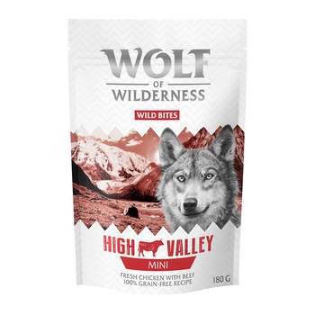 tests-Wolf of Wilderness Snack - Wild Bites - Neu: MINI High Valley - Rind & Huhn (kleine Würfel)-Bild