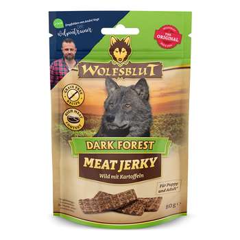 tests-Wolfsblut Dark Forest - Wildfleisch und Kartoffeln - Meat Jerky-Bild