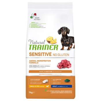 tests-Natural Trainer Sensitive No Gluten Adult Small mit Lamm-Bild