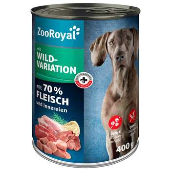 tests-ZooRoyal Hunde-Nassfutter mit Wildvariation-Bild