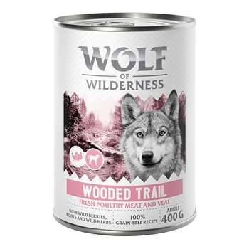 tests-Wolf of Wilderness Adult - Mit viel frischem Geflügel - Wooded Trails - Geflügel mit Kalb-Bild