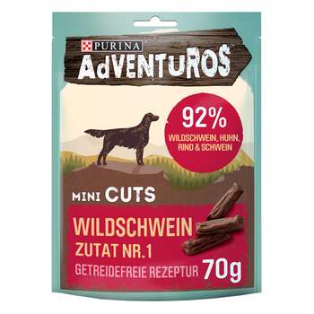 tests-AdVENTuROS Mini Cuts, Hundeleckerli getreidefrei mit Wildschwein-Bild