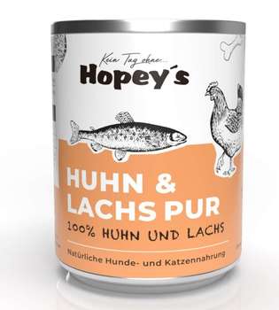 tests-Hopey's Lachs & Huhn Pur-Bild