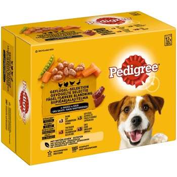 tests-Pedigree Multipack Portionsbeutel Geflügel-Selektion in Sauce-Bild