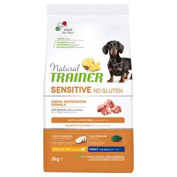 tests-Natural Trainer Sensitive No Gluten Adult Small mit Schwein-Bild