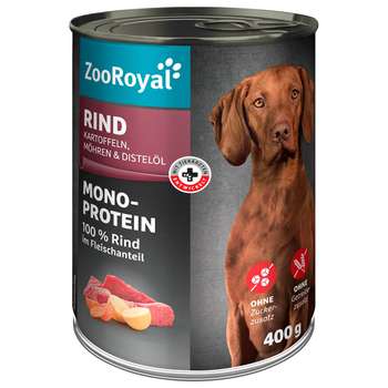 tests-ZooRoyal Mono-Protein Rind mit Kartoffeln, Möhren & Distelöl-Bild