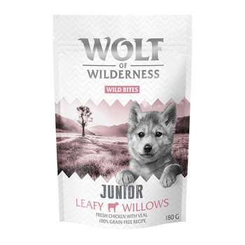 tests-Wolf of Wilderness Snack - Wild Bites - JUNIOR Leafy Willows - Kalb (kleine Würfel)-Bild