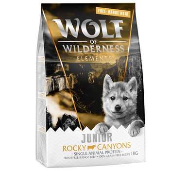 tests-Wolf of Wilderness JUNIOR Rocky Canyons Freiland-Rind - getreidefrei-Bild